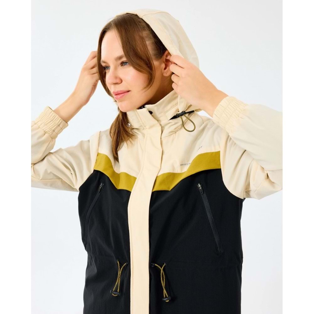 Skechers W Adjustable Waisted Full Zip Micro Jacket S2520208-1983 Kadın Yağmurluk İnce Mont Kadın Mont