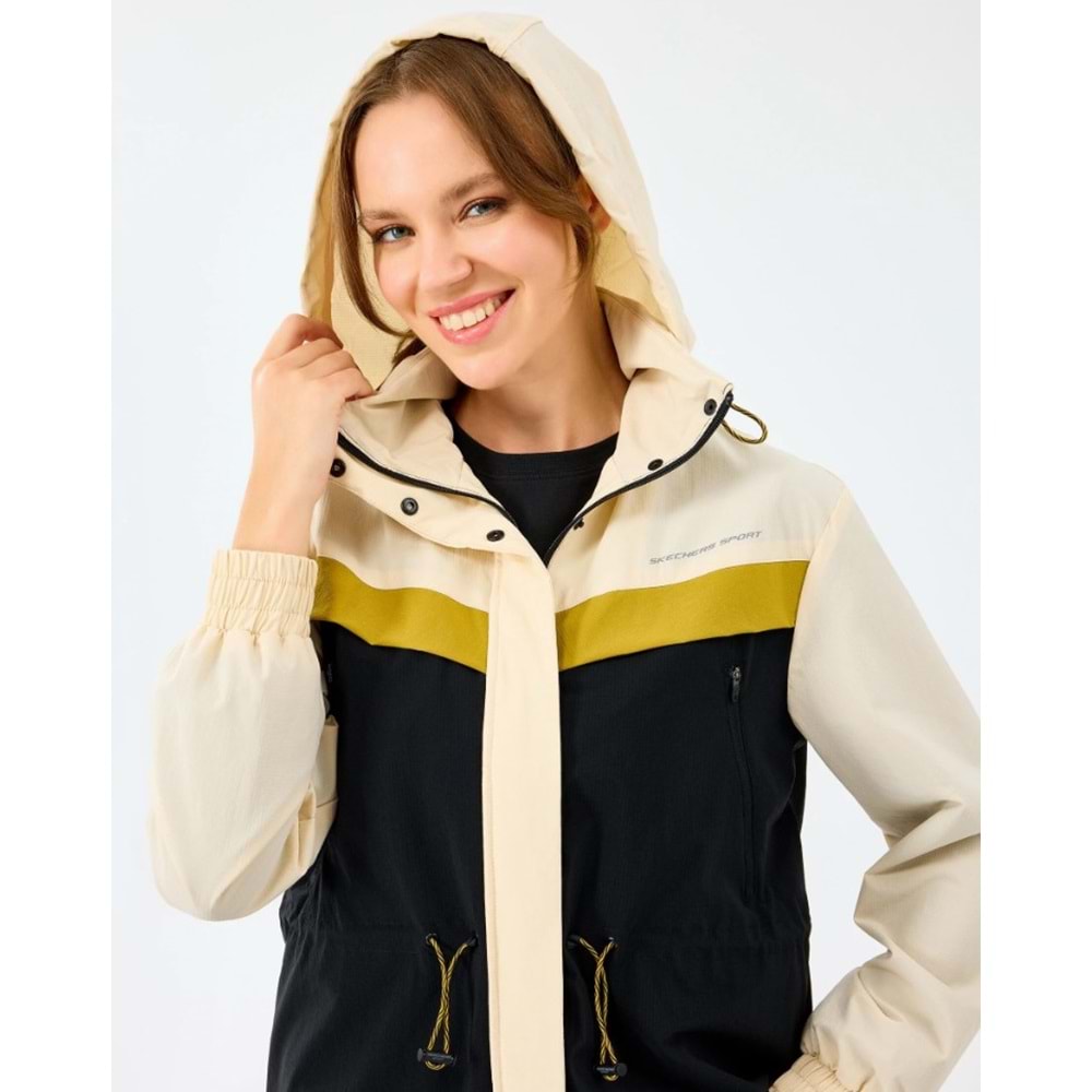 Skechers W Adjustable Waisted Full Zip Micro Jacket S2520208-1983 Kadın Yağmurluk İnce Mont Kadın Mont