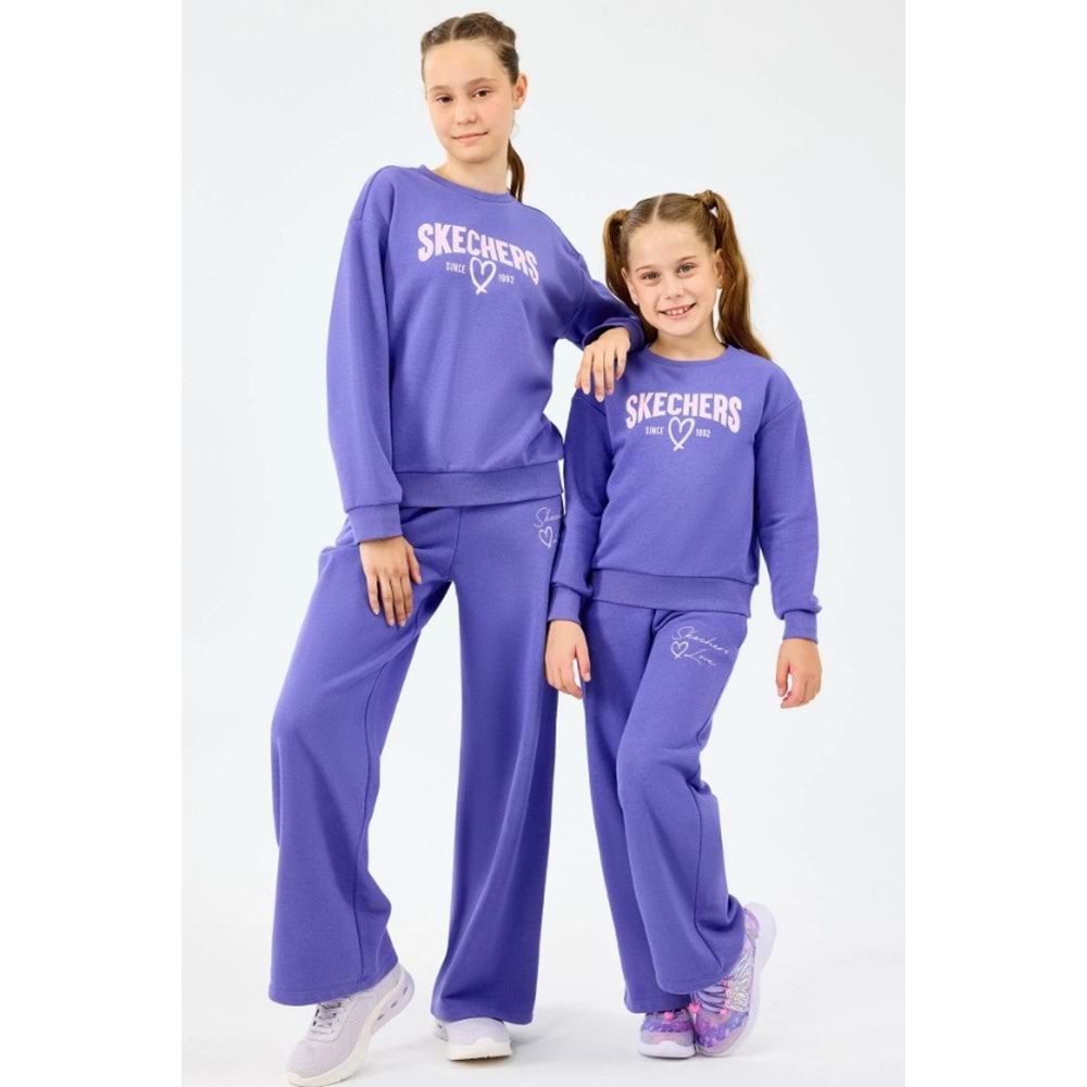 Skechers SK2520080-3996 Lw Fleece Crewneck Kız Çocuk Sweatshirt