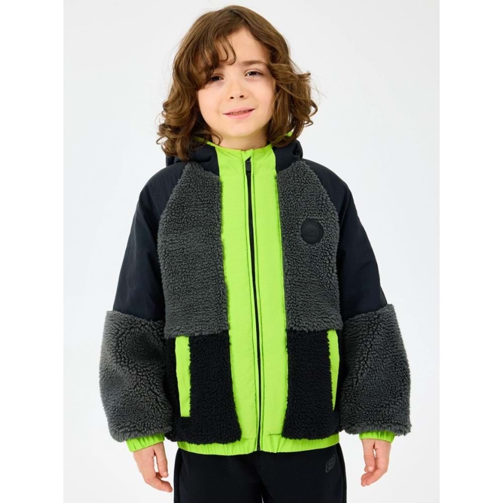 Skechers B Outdoor Fleece Full Zip Sherpa SK2520045-1602 Erkek Çocuk Mont