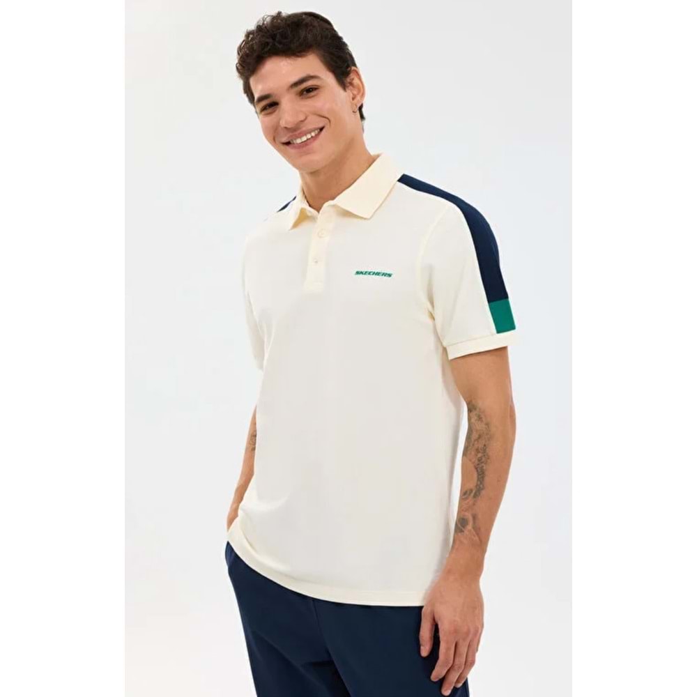 Skechers S221047-1208 M Color Block Detail Polo Yaka T-Shirt Erkek Tişort