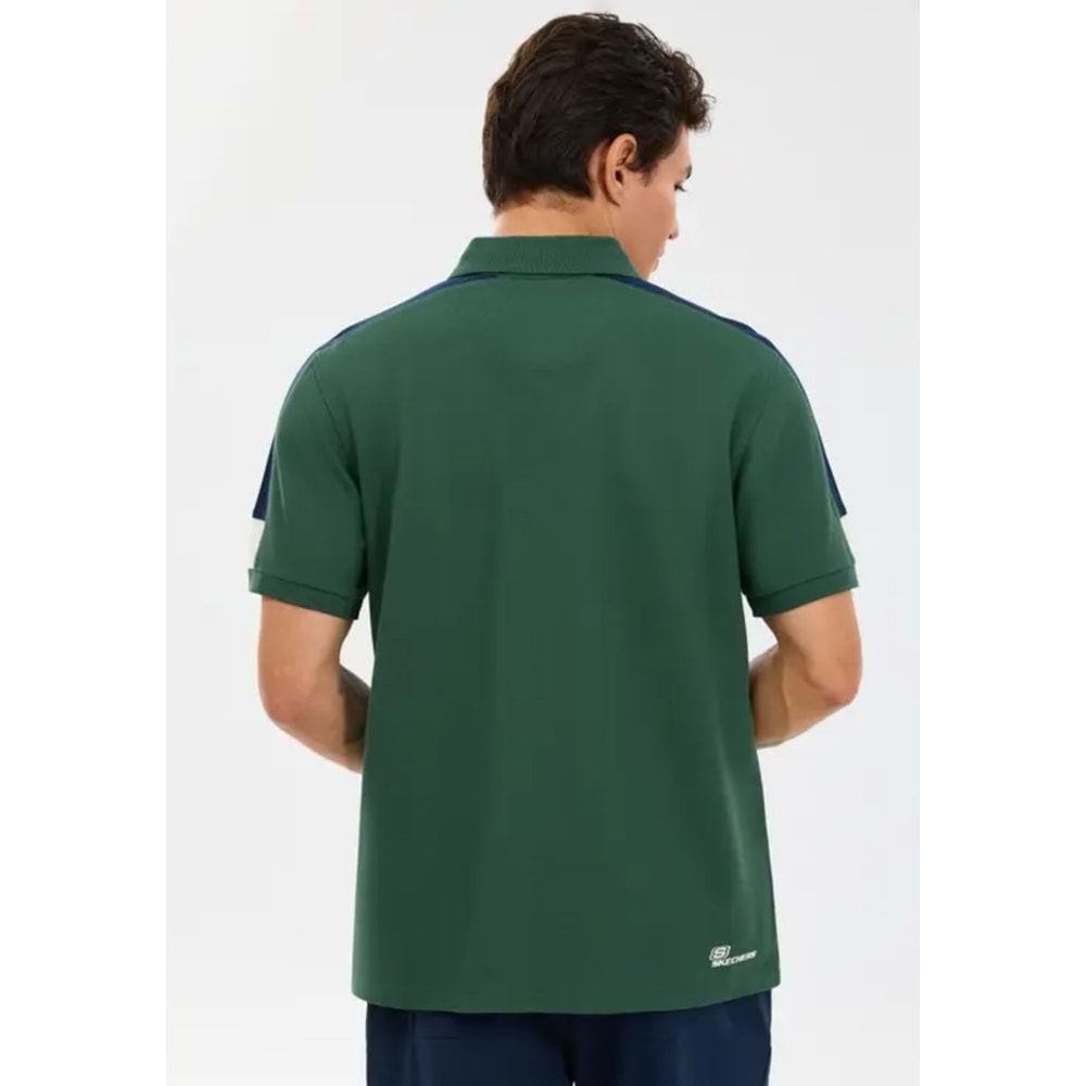 Skechers S221047-4255 M Color Block Detail Polo Yaka T-Shirt Erkek Tişort