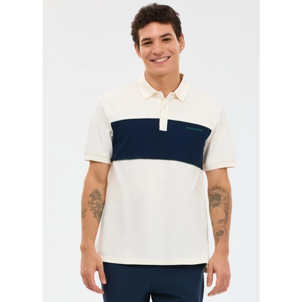 Skechers S2610081-3855 M Colourblock Polo Yaka T-Shirt Erkek Tişort