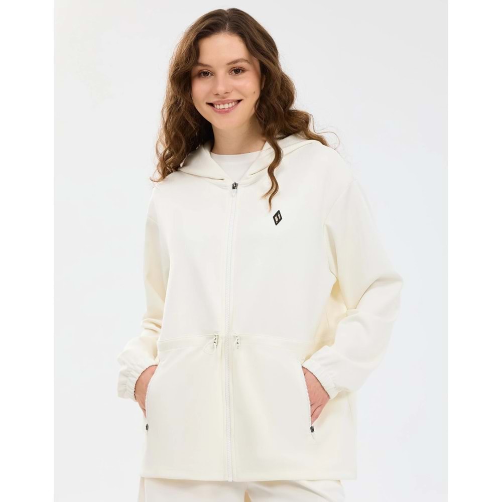 Skechers S2610026-3855 W Soft Touch Full Zip Fermuarlı Kapüşonlu Kadın Sweatshirt