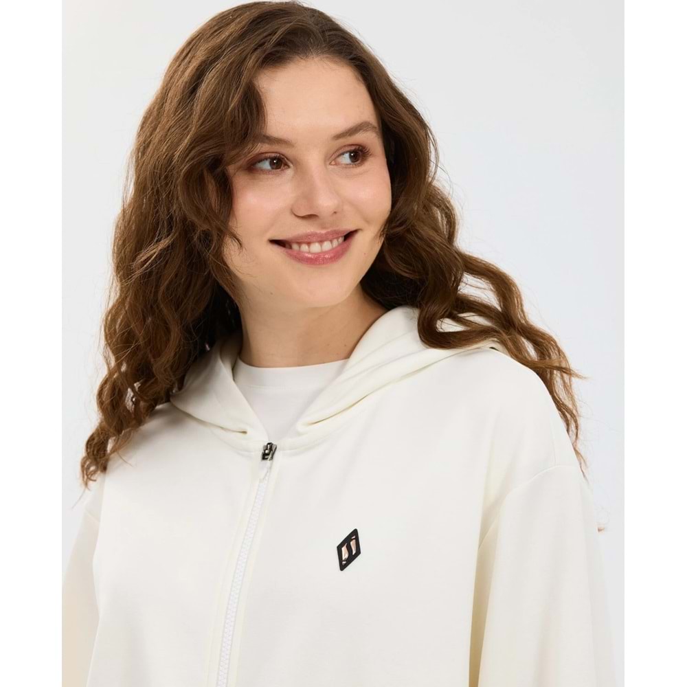 Skechers S2610026-3855 W Soft Touch Full Zip Fermuarlı Kapüşonlu Kadın Sweatshirt