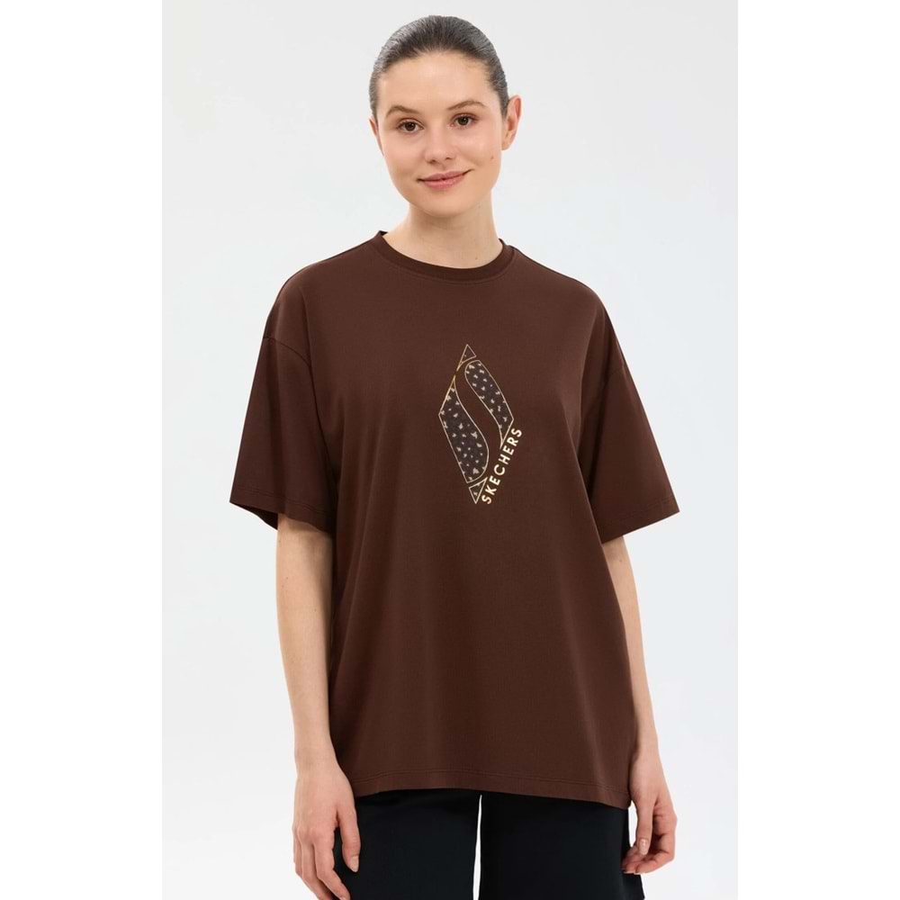 Skechers S2610050-2210 W Oversize Fit Graphic T-Shirt Kadın Tişört