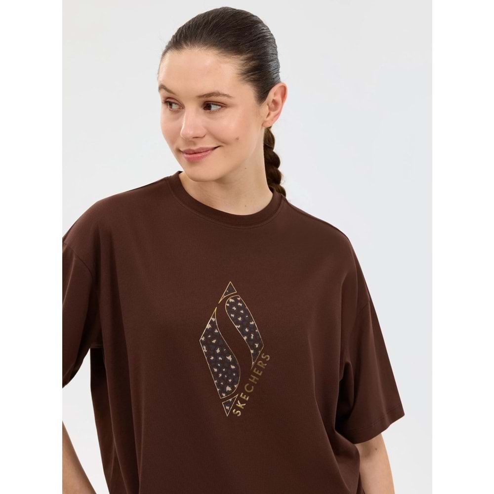 Skechers S2610050-2210 W Oversize Fit Graphic T-Shirt Kadın Tişört