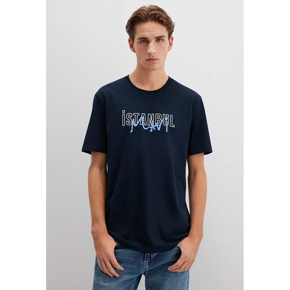Mavi M067114-34319 İstanbul Baskılı Tişört Erkek T-Shirt