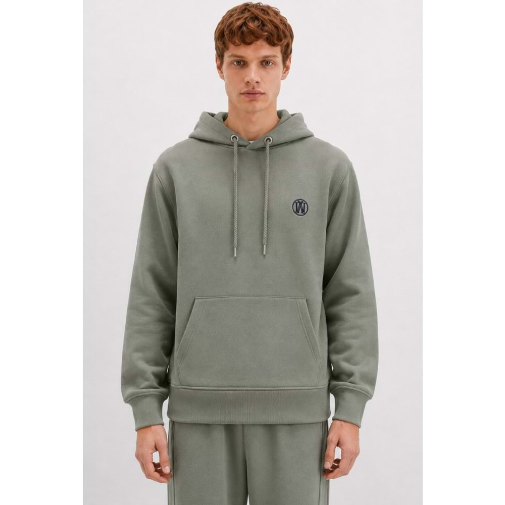 Mavi 065809-80692 Logo Nakışlı Erkek Kapüşonlu Sweatshirt