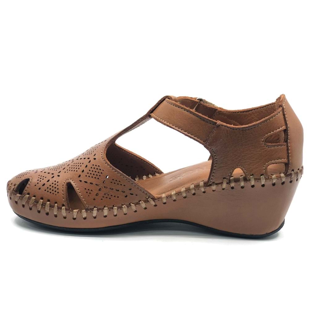 Venüs Linda Hakiki Deri Comfort Ortopedik Kadın Sandalet