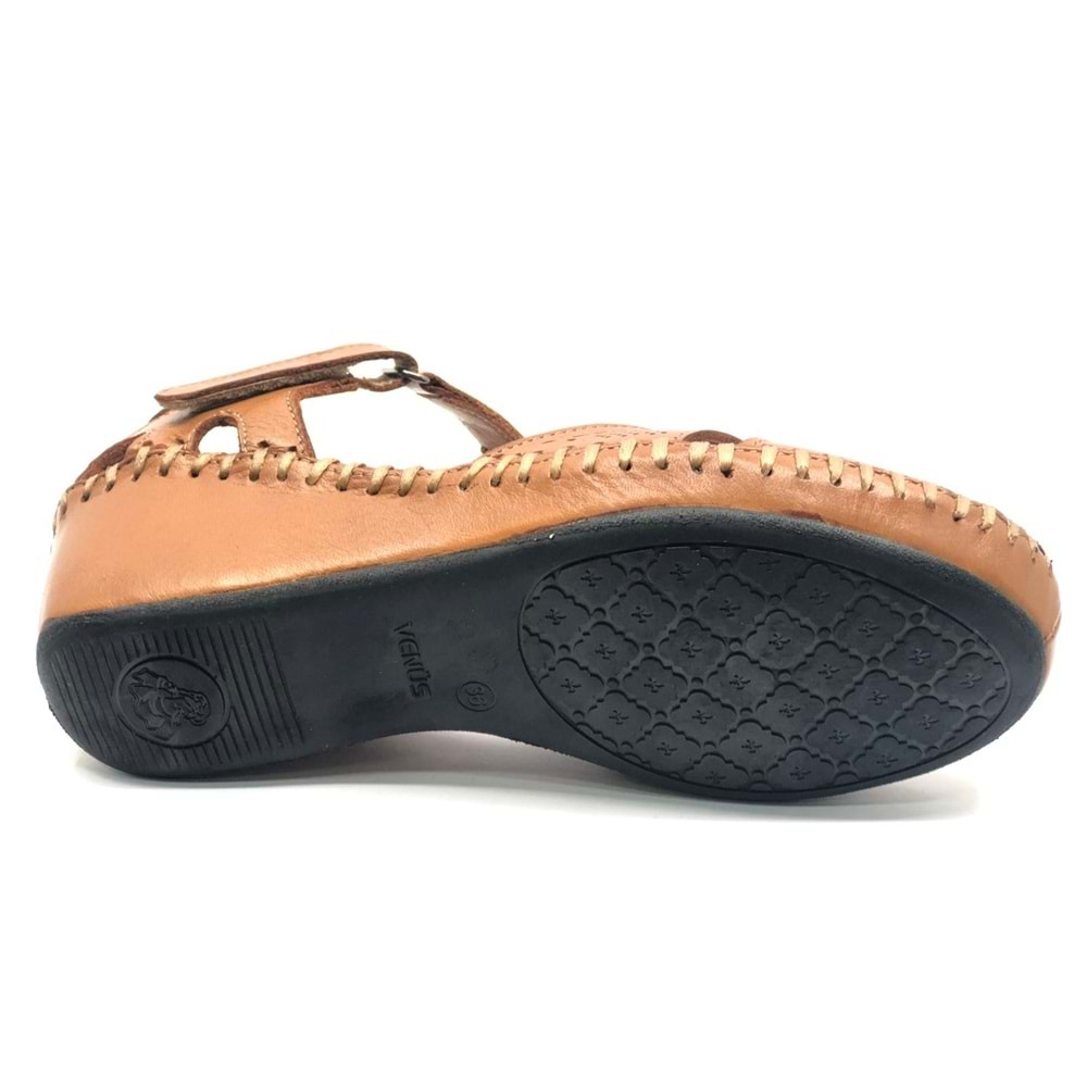 Venüs Linda Hakiki Deri Comfort Ortopedik Kadın Sandalet