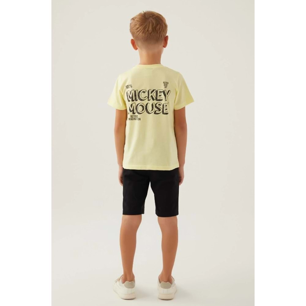 Minnie Mouse Lisanslı D4883 Beyond T-Shirt ve Şort Alt Üst Erkek Çocuk Takımı