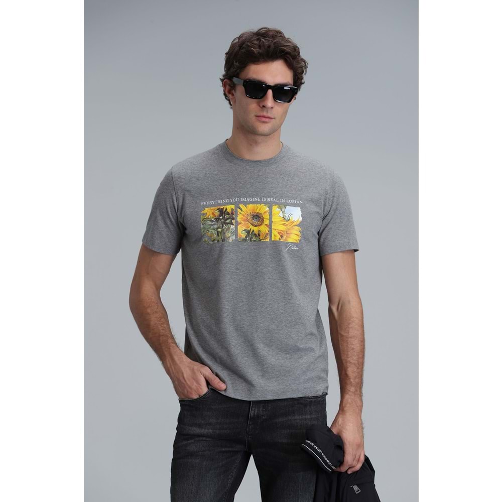 Lufian 111020192 June Modern Grafik T- Shirt Erkek T-Shirt