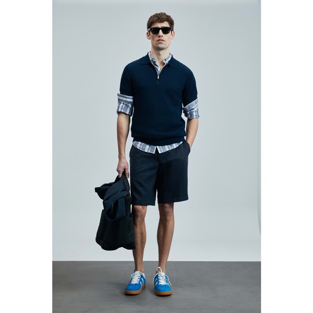 Lufian 111090092 Aren Erkek Pamuklu Kazak T- Shirt Erkek Tişort