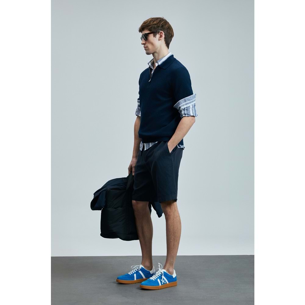 Lufian 111090092 Aren Erkek Pamuklu Kazak T- Shirt Erkek Tişort