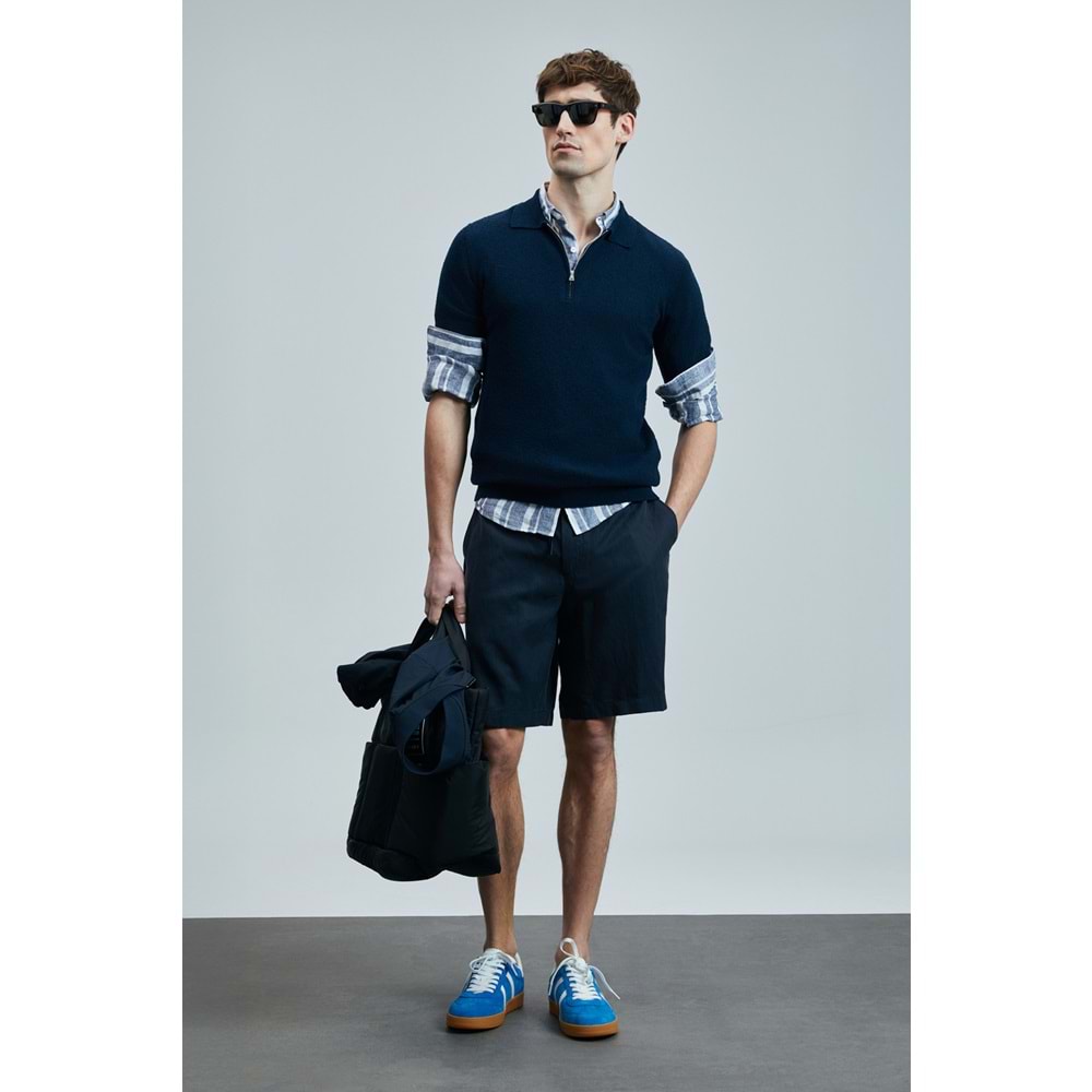 Lufian 111090092 Aren Erkek Pamuklu Kazak T- Shirt Erkek Tişort