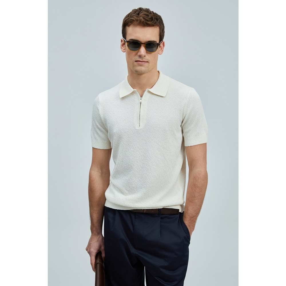 Lufian 111090092 Aren Erkek Pamuklu Kazak T- Shirt Erkek Tişort