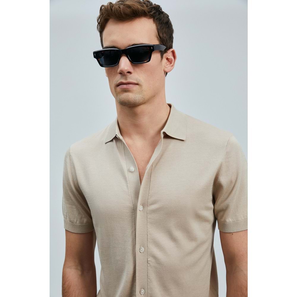 Lufian 111090132 Hector Erkek Modal Karışımlı Kazak Gömlek Erkek Gömlek