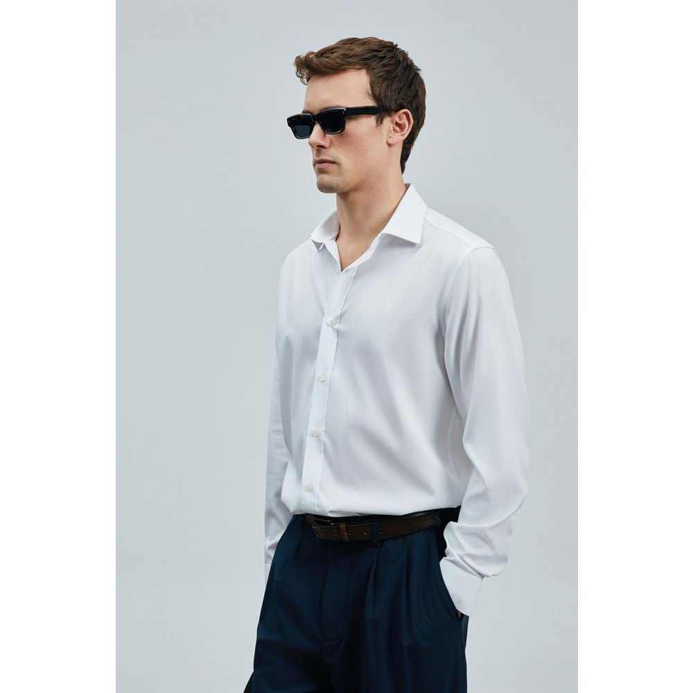 Lufian 111010636 Next Lyocell Karışımlı Gömlek Regular Fit Erkek Gömlek