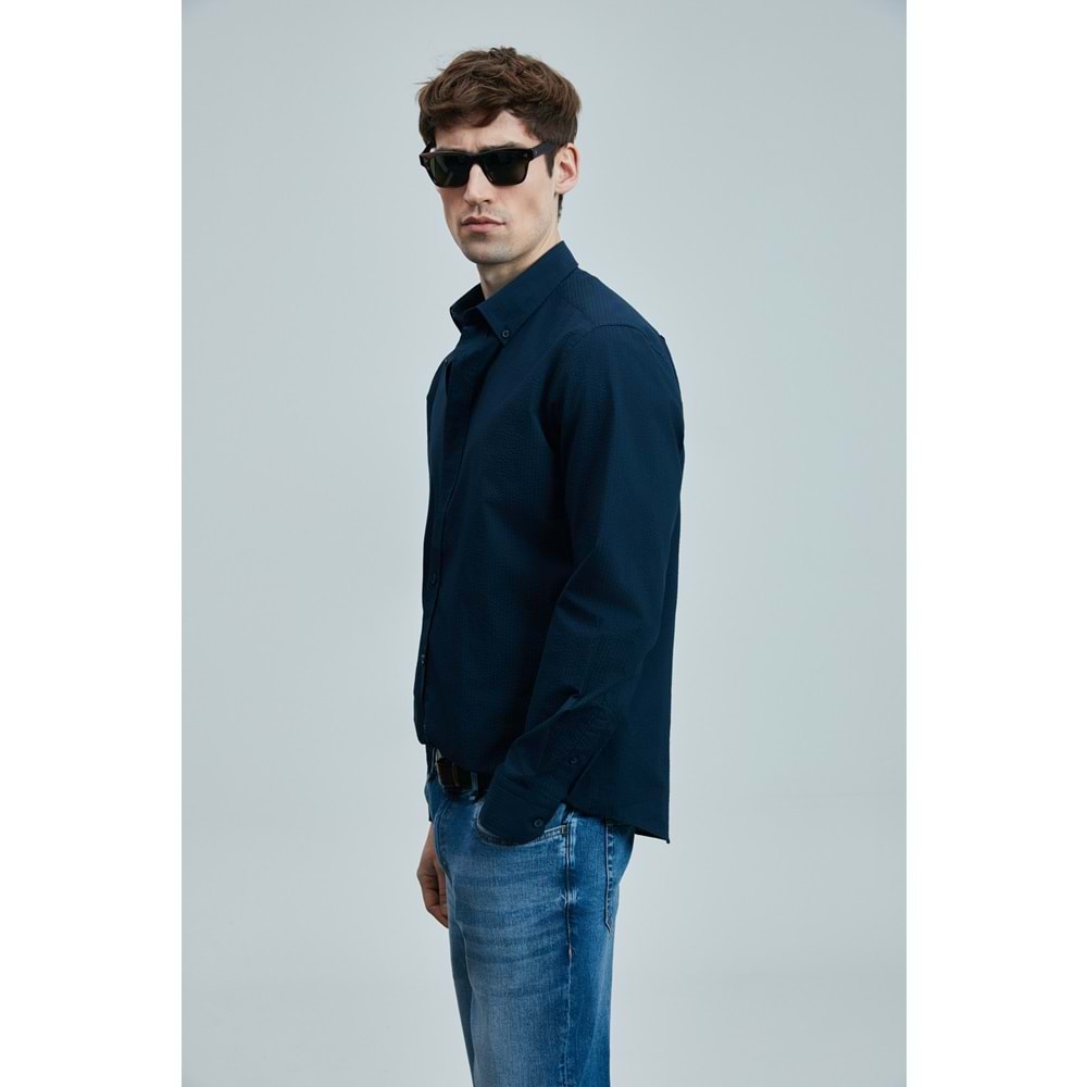 Lufian 111010637 Ellery Erkek Basic Gömlek Regular Fit Beyaz Erkek Gömlek