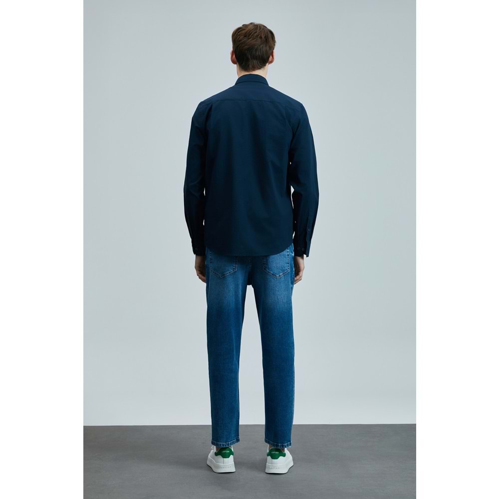 Lufian 111010637 Ellery Erkek Basic Gömlek Regular Fit Beyaz Erkek Gömlek