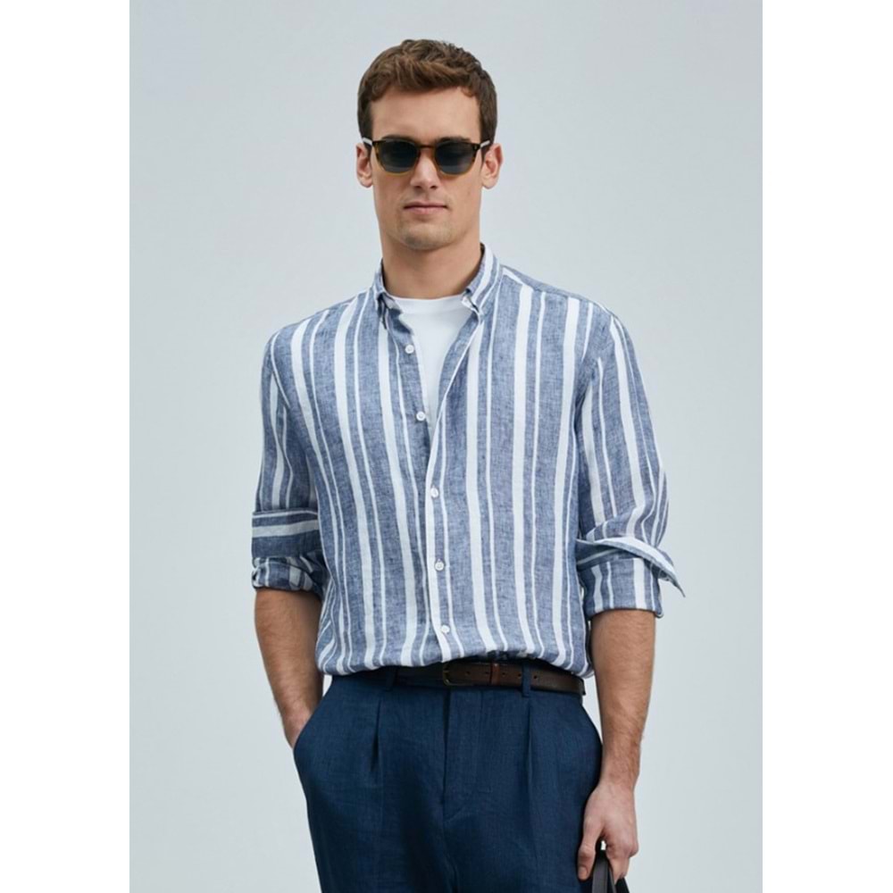 Lufian 111010640 Conroy Erkek Keten Gömlek Regular Fit Erkek Gömlek