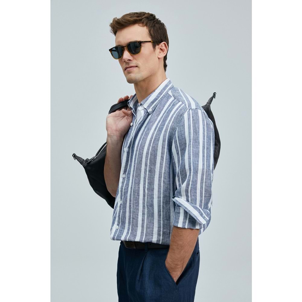 Lufian 111010640 Conroy Erkek Keten Gömlek Regular Fit Erkek Gömlek