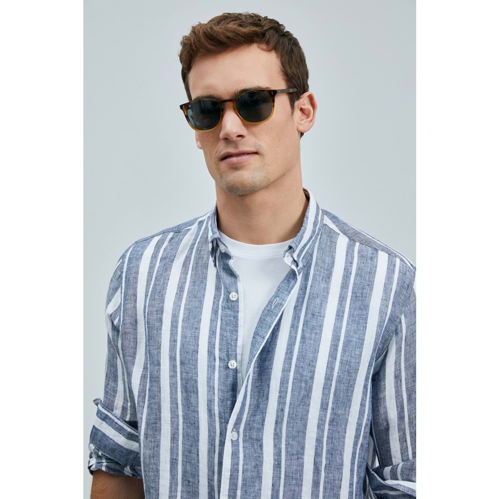 Lufian 111010640 Conroy Erkek Keten Gömlek Regular Fit Erkek Gömlek