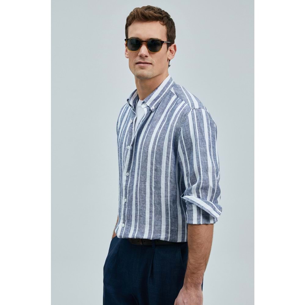 Lufian 111010640 Conroy Erkek Keten Gömlek Regular Fit Erkek Gömlek