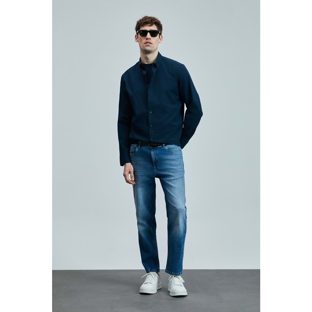 Lufian 111200204 Orlando Smart Jean Erkek Pantolon Slim Fit Erkek Kot Pantolon