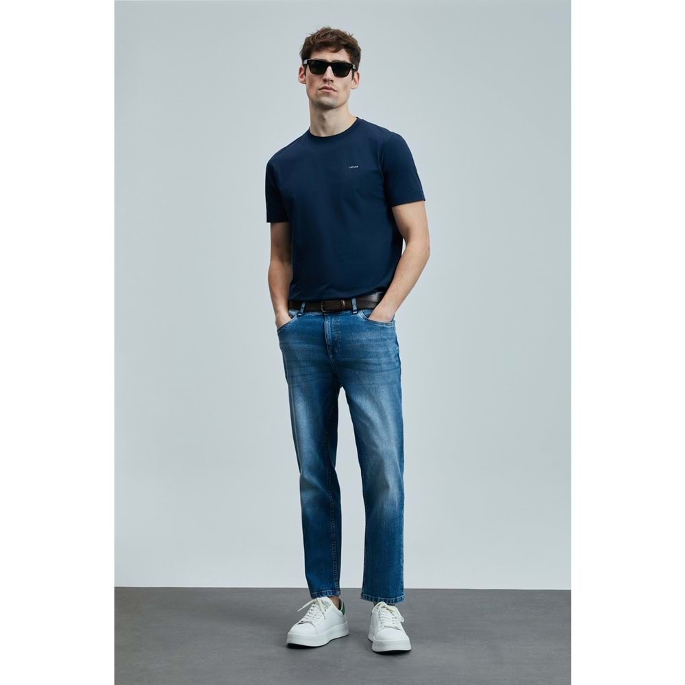 Lufian 111200204 Orlando Smart Jean Erkek Pantolon Slim Fit Erkek Kot Pantolon