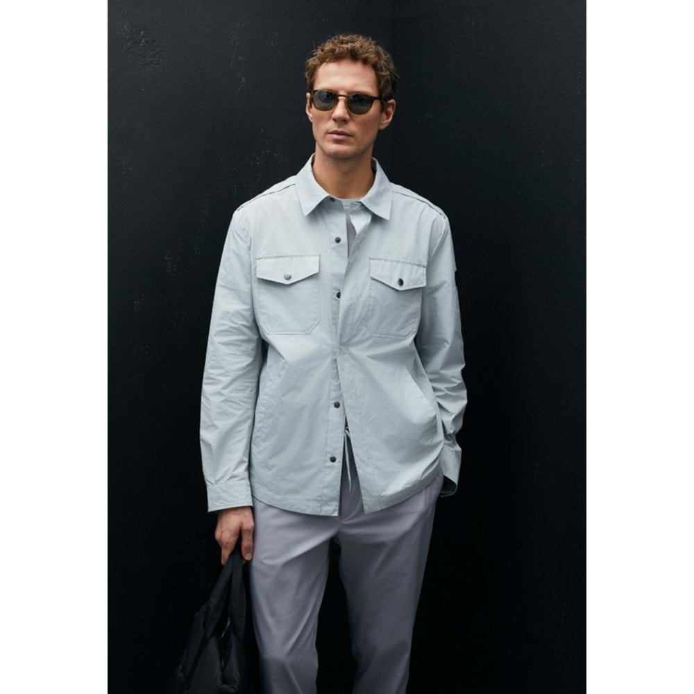 Lufian 111120067 Alex Mevsimlik İnce Yağmurluk Gömlek Erkek Mont