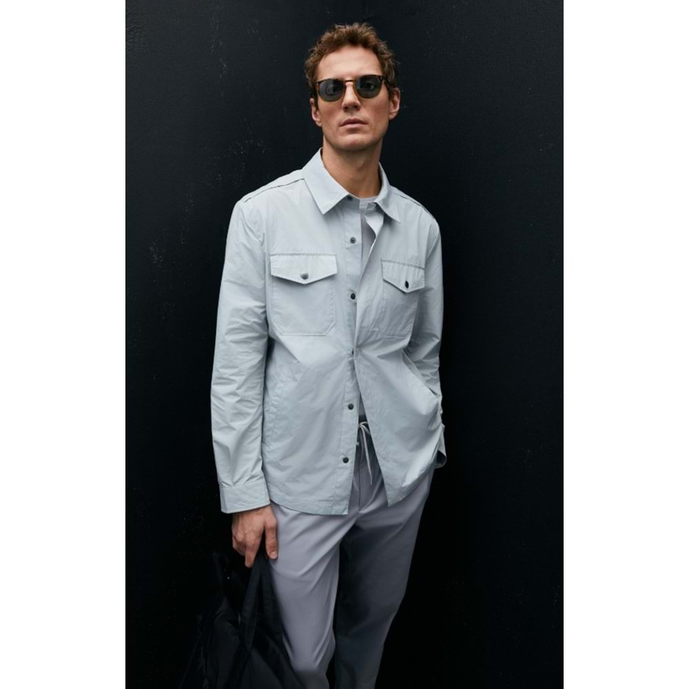 Lufian 111120067 Alex Mevsimlik İnce Yağmurluk Gömlek Erkek Mont