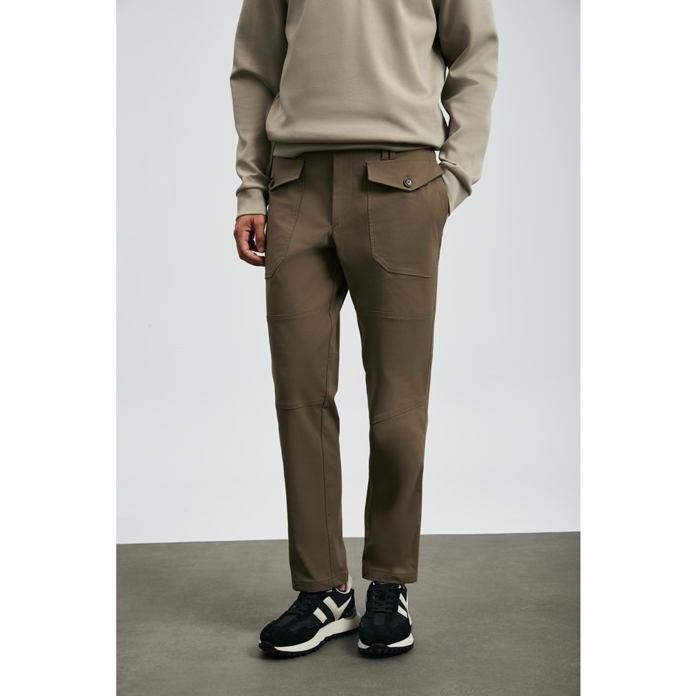 Lufian 112190346 Tom Fashion Slim Fit İçi Polarlı Kargo Pantolonu Erkek Pantolon