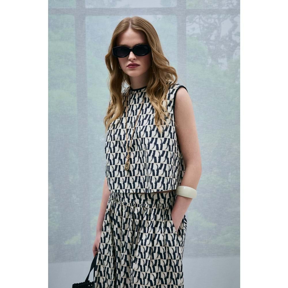 Lufian 121280006 Karmına Kadın Bluz T-Shirt Kadın Tişört