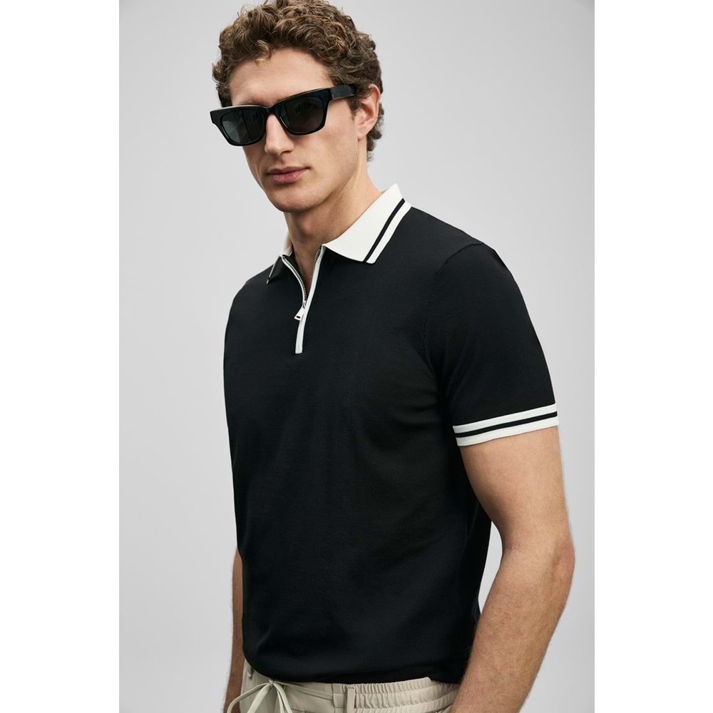 Lufian 111090138 Dean Modal Karışımlı Kazak Erkek Polo Tişört Erkek Tişort