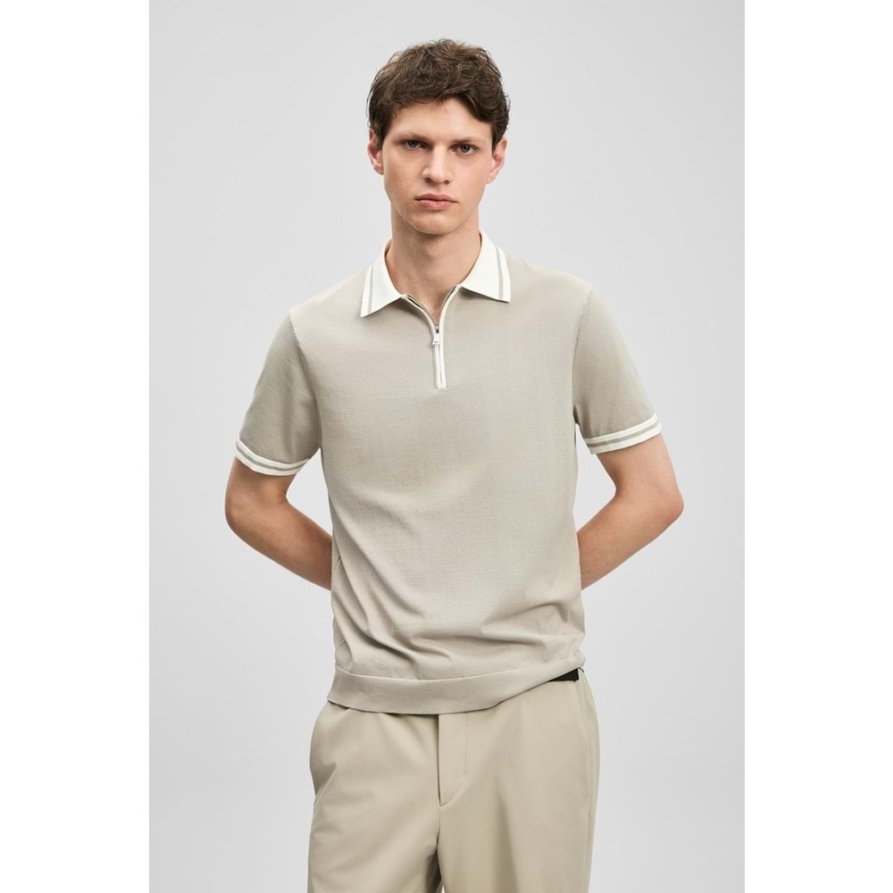 Lufian 111090138 Dean Modal Karışımlı Kazak Erkek Polo Tişört Erkek Tişort