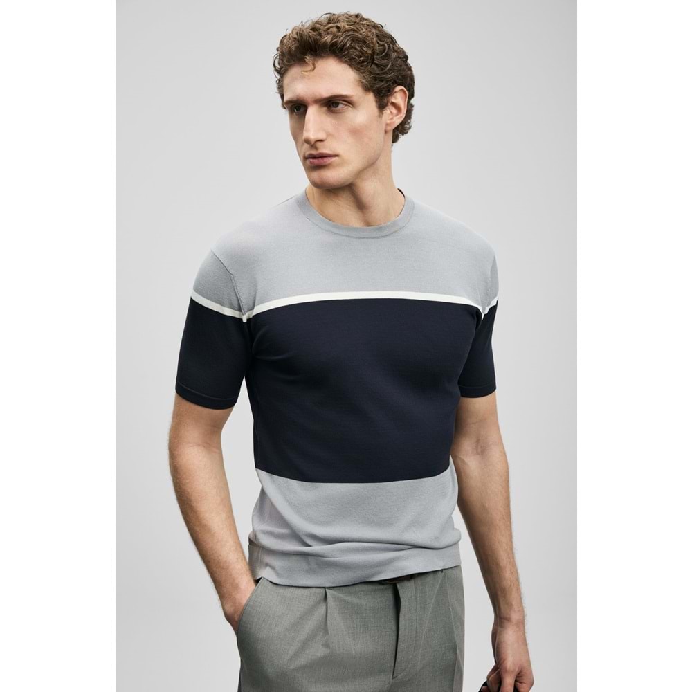 Lufian 111090148 Enzo Erkek Modal Karisimli T-Shirt Erkek Tişort