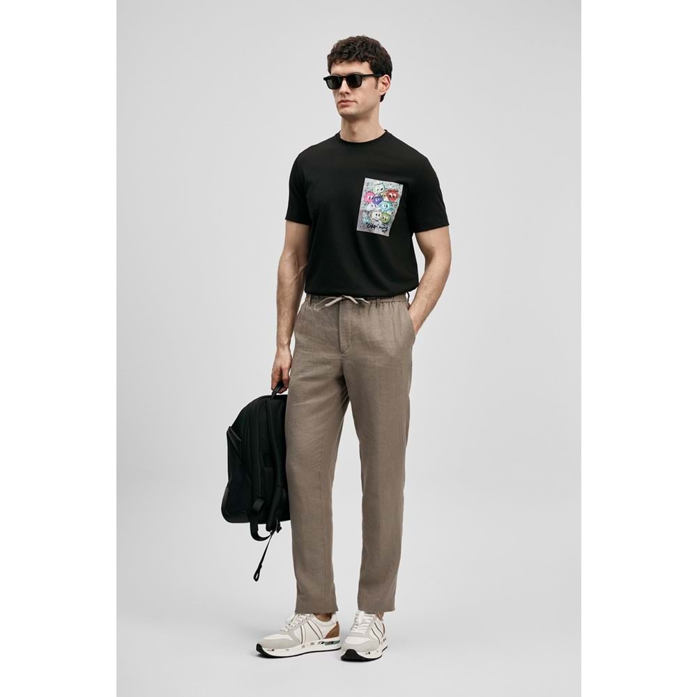 Lufian 111020296 Charlıe Modern Grafik T- Shirt Erkek Tişort