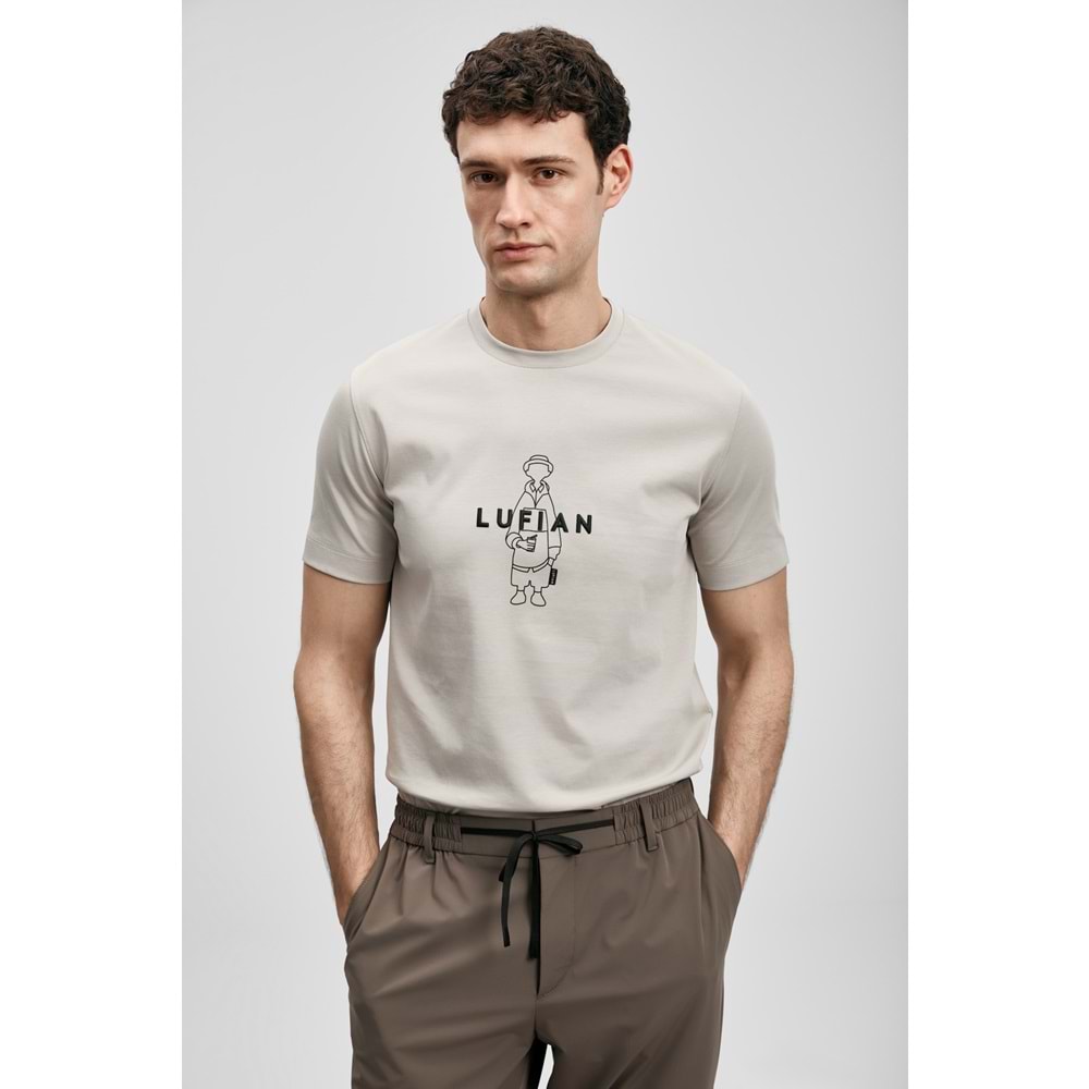 Lufian 111020307 Sımbad Modern Grafik T- Shirt Erkek T-Shirt