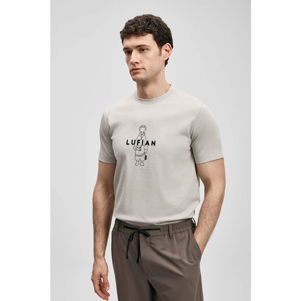 Lufian 111020307 Sımbad Modern Grafik T- Shirt Erkek T-Shirt