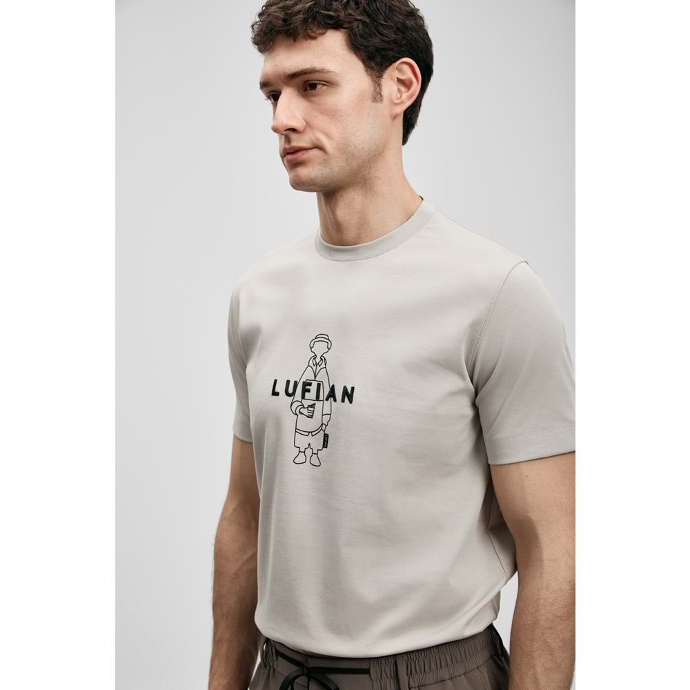 Lufian 111020307 Sımbad Modern Grafik T- Shirt Erkek T-Shirt
