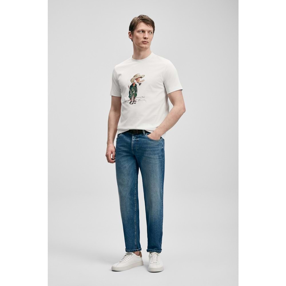 Lufian 111020292 Duck Modern Grafik T-Shirt Erkek Tişort