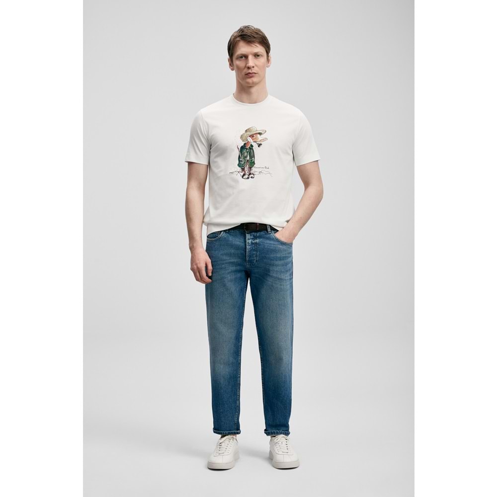 Lufian 111020292 Duck Modern Grafik T-Shirt Erkek Tişort