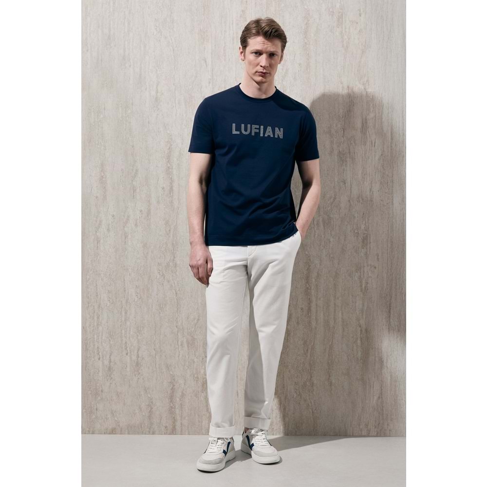 Lufian 111020280 Oscar Modern Grafik T- Shirt Tişört Erkek Tişort