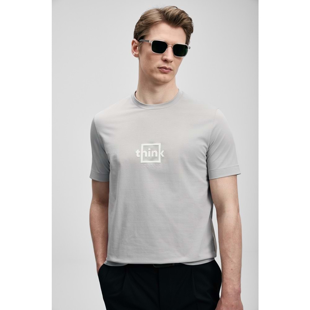 Lufian 111020310 Thınk Modern Grafik T- Shirt Tişört Erkek Tişort