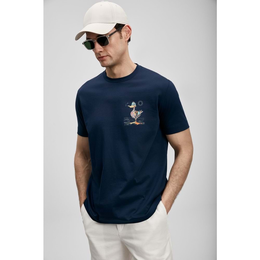 Lufian 111020313 Fınx Modern Grafik T- Shirt Erkek Tişort