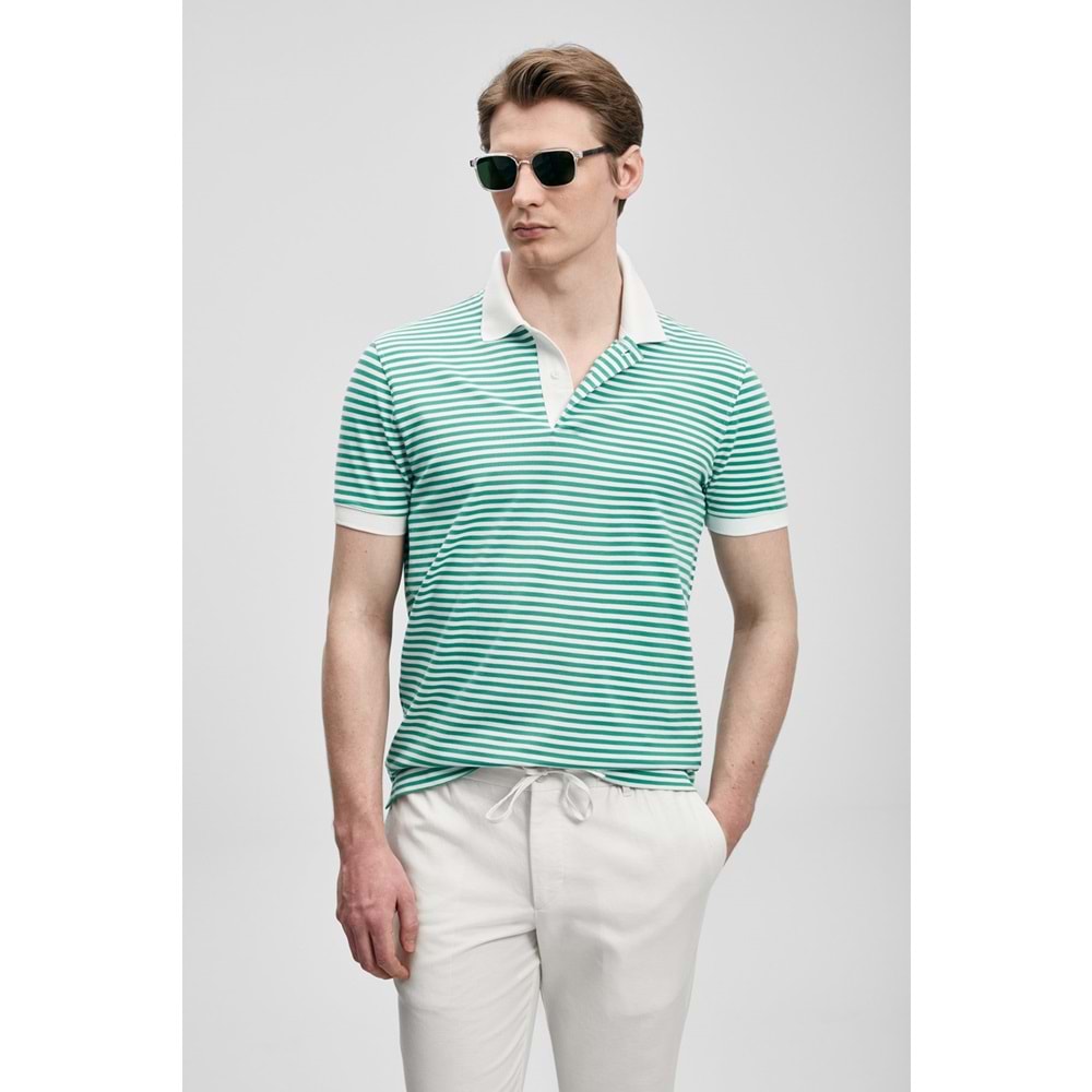 Lufian 111040248 Landon Smart Polo Yaka Tişört Erkek Tişort