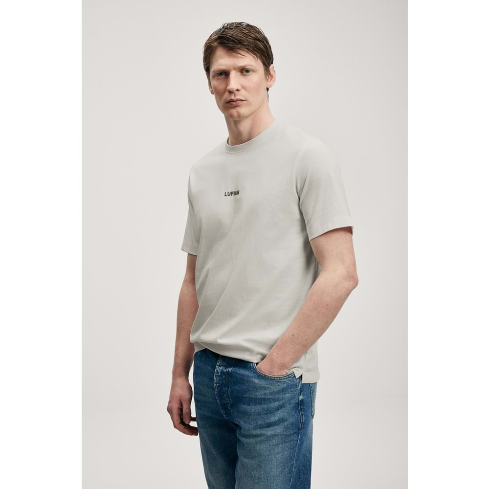 Lufian 111020322 Marcus Modern Grafik T- Shirt Tişört Erkek Tişort
