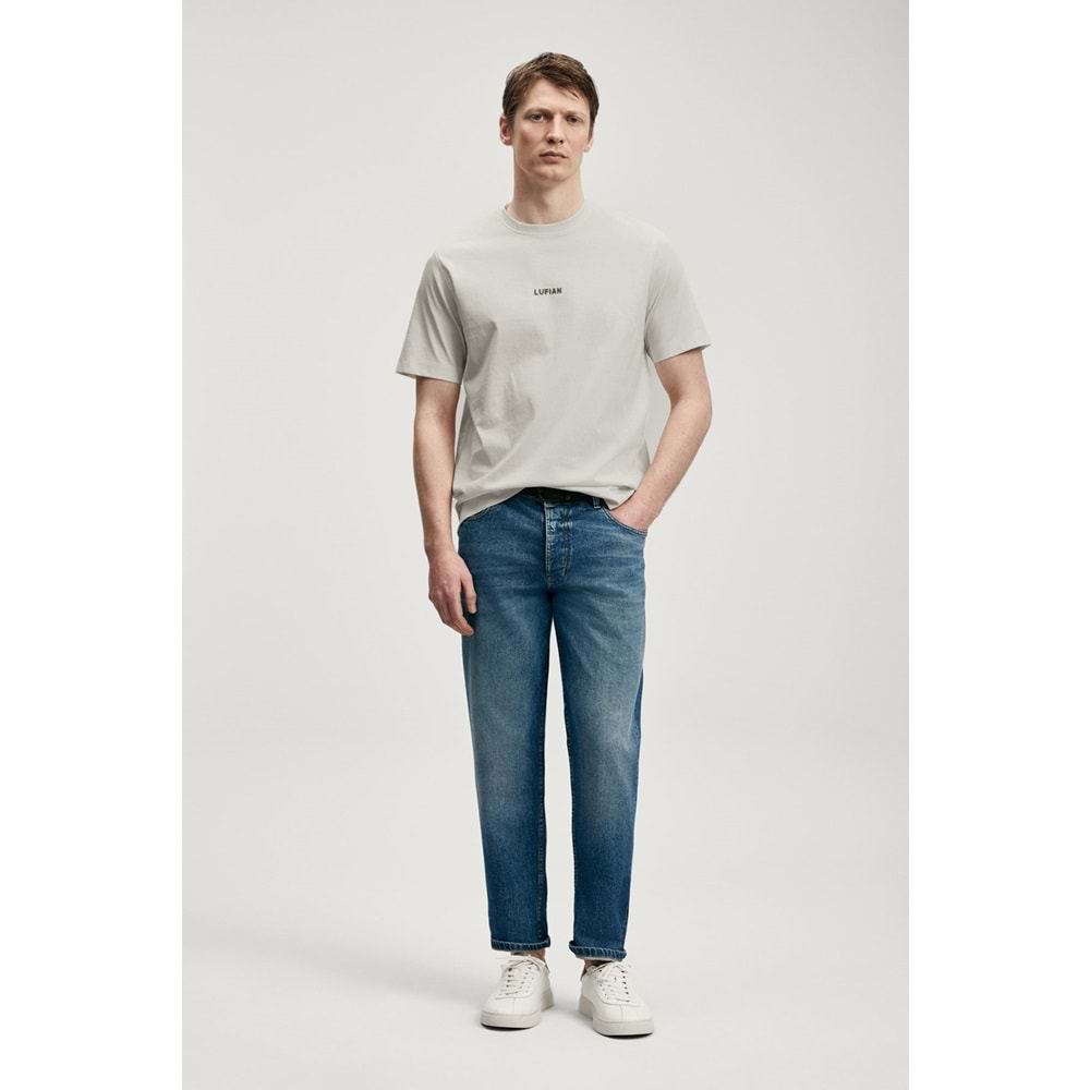 Lufian 111020322 Marcus Modern Grafik T- Shirt Tişört Erkek Tişort